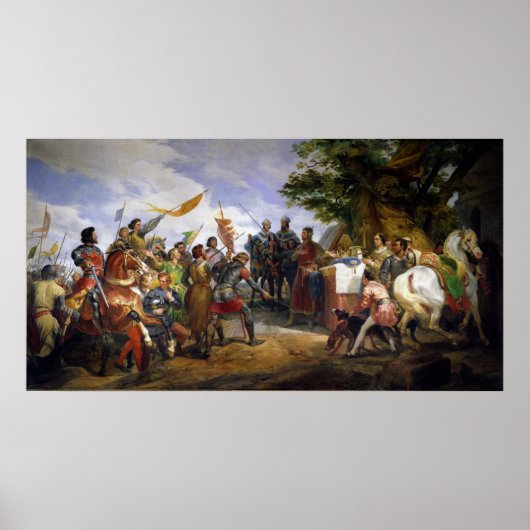 The Battle of Bouvines, 27 juli 1214, 1827 Poster (Voorkant)