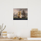 The Battle of Cape St. Vincent, 14 februari 1797 Poster (Keuken)