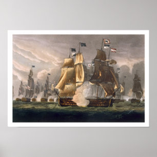 The Battle of Cape St. Vincent, 14 februari 1797 Poster