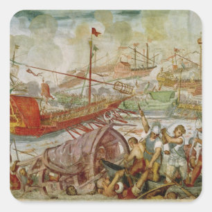 The Battle of Lepanto, 1571 oktober, 1600 Vierkante Sticker