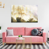 The Battle of Trafalgar, c.1841 (olie op canvas) Canvas Afdruk (Insitu (Woonkamer))