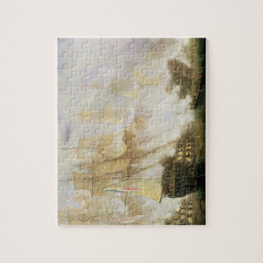 The Battle of Trafalgar, c.1841 (olie op canvas) Legpuzzel (Verticaal)