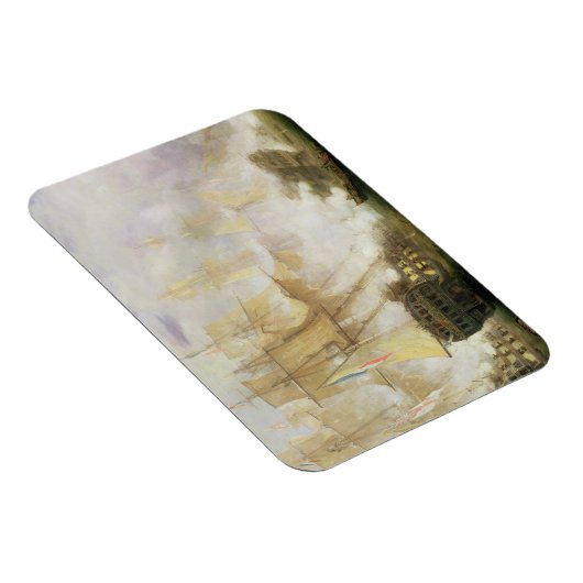 The Battle of Trafalgar, c.1841 (olie op canvas) Magneet (Rechterzijde)