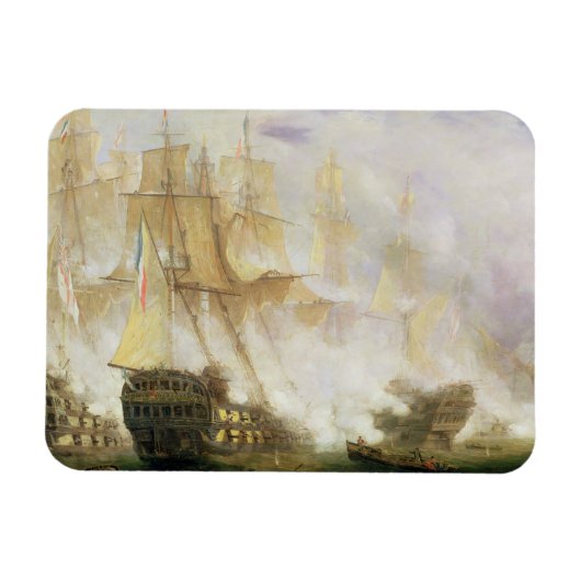 The Battle of Trafalgar, c.1841 (olie op canvas) Magneet (Horizontaal)