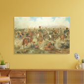 The Battle of Waterloo, 18 juni 1815 (w/c op pap) Canvas Afdruk (Insitu (Woonkamer))