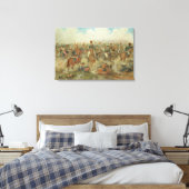 The Battle of Waterloo, 18 juni 1815 (w/c op pap) Canvas Afdruk (Insitu (Slaapkamer))