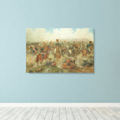 The Battle of Waterloo, 18 juni 1815 (w/c op pap) Canvas Afdruk (Insitu (Houten vloer))