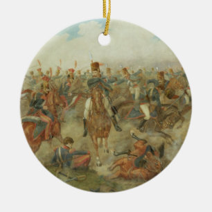 The Battle of Waterloo, 18 juni 1815 (w/c op pap) Keramisch Ornament