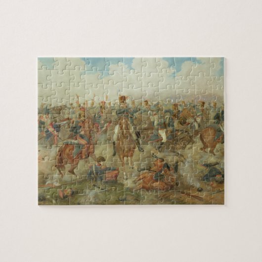 The Battle of Waterloo, 18 juni 1815 (w/c op pap) Legpuzzel (Horizontaal)