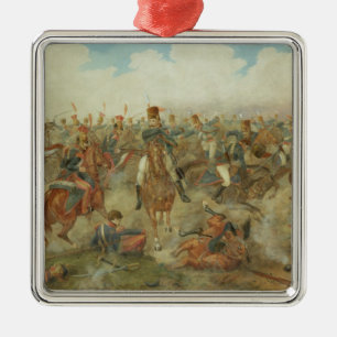 The Battle of Waterloo, 18 juni 1815 (w/c op pap) Metalen Ornament