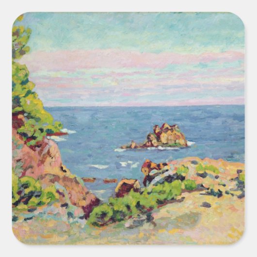 The Baumettes, 1910 (olie op canvas) Vierkante Sticker (Voorkant)