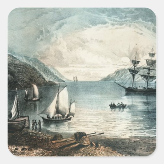 The Bay of Annapolis, c.1880 Vierkante Sticker (Voorkant)