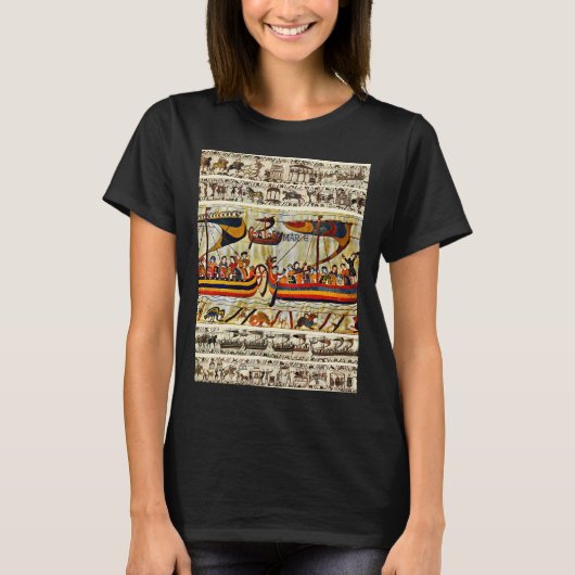 The Bayeux Tapestry Viking Ships T-shirt (Voorkant)