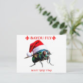 The Bayou Fly says Happy Holidays  Briefkaart (Staand voorkant)