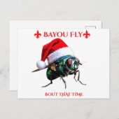 The Bayou Fly says Happy Holidays  Briefkaart (Voorkant / Achterkant)