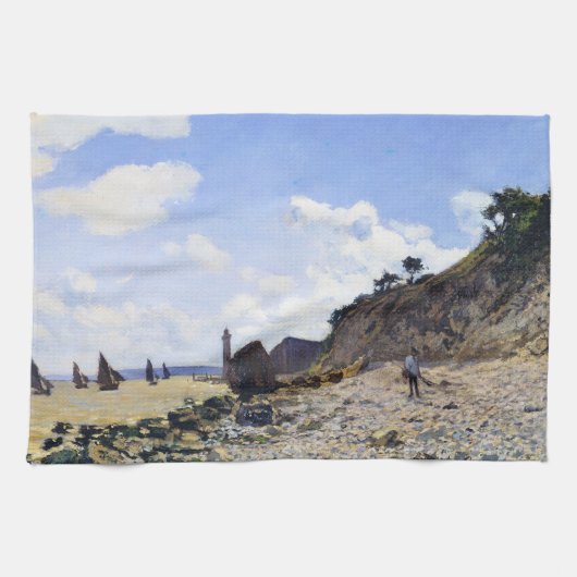 The Beach at Honfleur, 1865 Claude Monet Theedoek (Horizontaal)