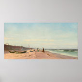 The Beach at Long Branch, New Jersey Poster (Voorkant)