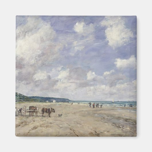 The Beach at Tourgeville, 1893 Magneet (Voorkant)