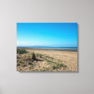 The Beach at Troon Scotland Briefkaart Poster Phot Canvas Afdruk