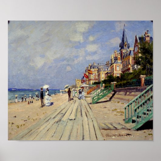 The Beach at Trouville - Claude Monet Poster (Voorkant)