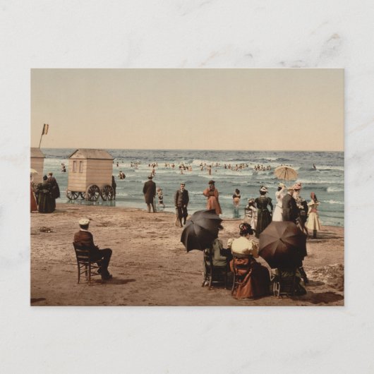The beach, Blankenberghe, België Briefkaart (Voorkant)