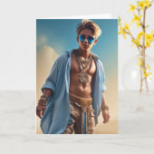 The Beach Boy Greetings Card Kaart (Gele Bloem)