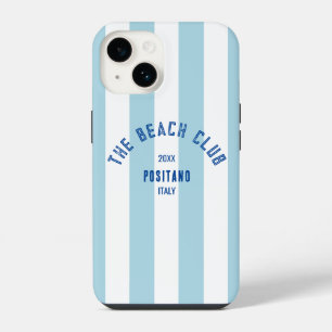 The Beach Club Crest Blauwe Cabana Streep iPhone 14 Hoesje