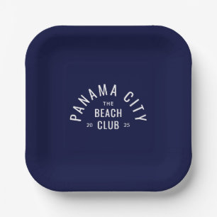The Beach Club Deep Blue gepersonaliseerde bestemm Papieren Bordje