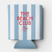 The Beach Club Franse rode blauwe Cabana Stripe Blikjeskoeler (Achterkant)