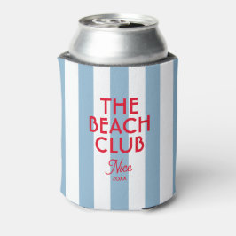 The Beach Club Franse rode blauwe Cabana Stripe Blikjeskoeler