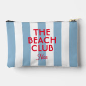 The Beach Club Franse rode blauwe Cabana Stripe Etui (Achterkant)