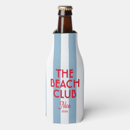 The Beach Club Franse rode blauwe Cabana Stripe Flesjeskoeler
