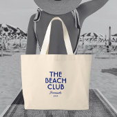 The Beach Club Sorrento Levendig Blauw Custom Grote Tote Bag