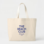 The Beach Club Sorrento Levendig Blauw Custom Grote Tote Bag (Voorkant)