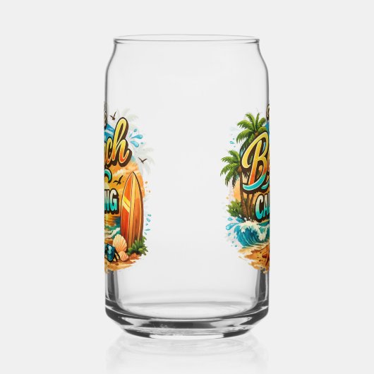 The beach is calling. blikvorm glas (Rechts)