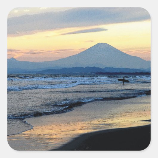 The Beach Life: Japan Vierkante Sticker (Voorkant)