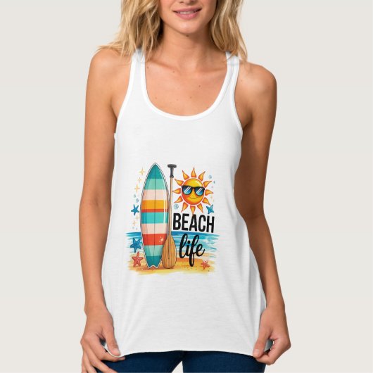 The Beach Life Tanktop (Voorkant)