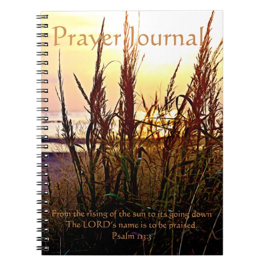 The Beach Sunset Wild Grass Prayer Journal Notitieboek (Voorkant)