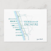 The Beaches of Encinitas Tote Bag - San Diego Briefkaart (Voorkant)