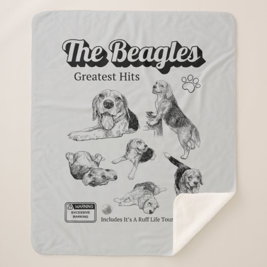 The Beagles grootste hits album cov Sherpa Blanket Deken (Voorkant)