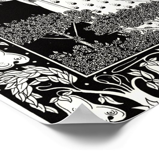 The Beale Isoud at Joyous Gard, Aubrey Beardsley Poster (Hoek)