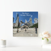 The Bean - Chicago, Illinois Vierkante Klok (Huis)