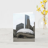 "The Bean" Sculptuur in Chicago blanco briefkaart (Gele Bloem)