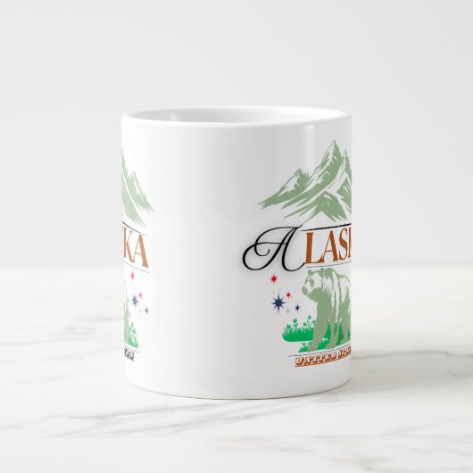 The Bear of Alaska – Adventure Coffee Mug Grote Koffiekop (Voorkant)