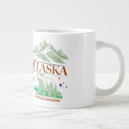 The Bear of Alaska – Adventure Coffee Mug Grote Koffiekop (Rechts)