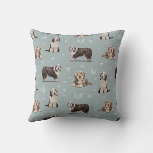 The Bearded Collie Dog Kussen (Achterkant)