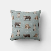 The Bearded Collie Dog Kussen (Voorkant)