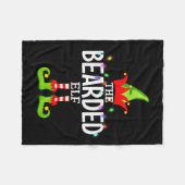 The Bearded Elf Christmas Matching Pajamas  Fleece Deken (Voorkant (Horizontaal))