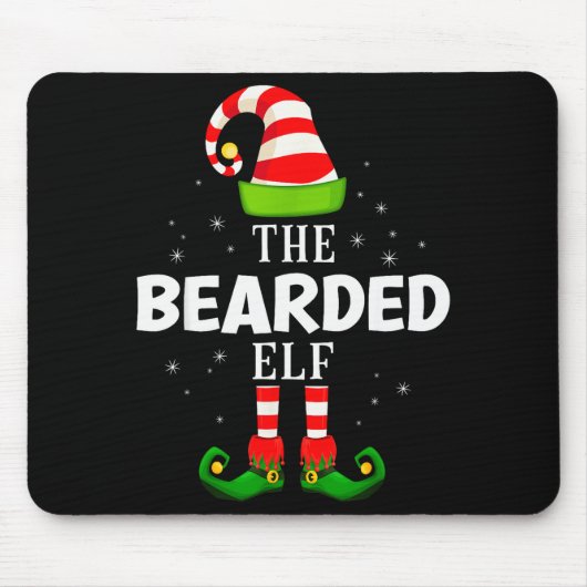 The Bearded Elf Christmas Pjs Matching Pajama Muismat (Voorkant)