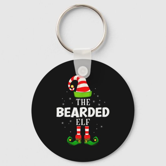 The Bearded Elf Christmas Pjs Matching Pajama Sleutelhanger (Voorkant)